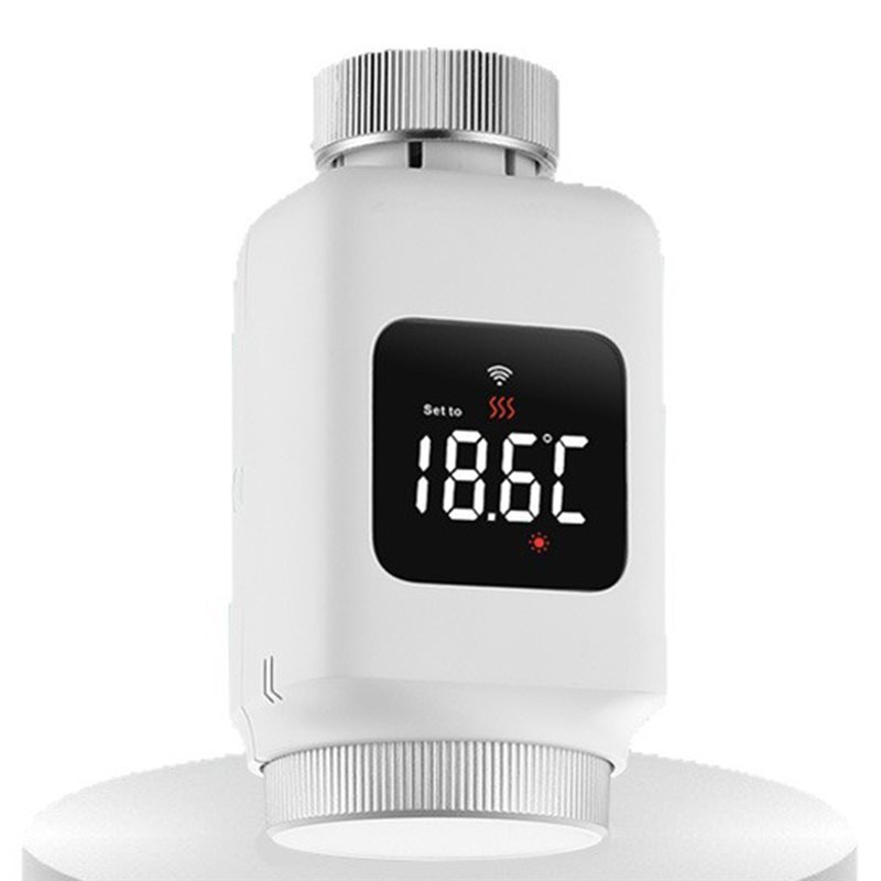 TKOH-Radiator Valve Tuya Temperature Control Valve Smart Thermostatic Valve For Alexa Thermostatic