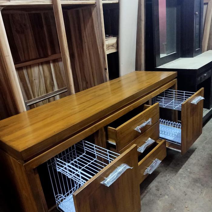 MEJA BUFFET DAPUR KAYU JATI