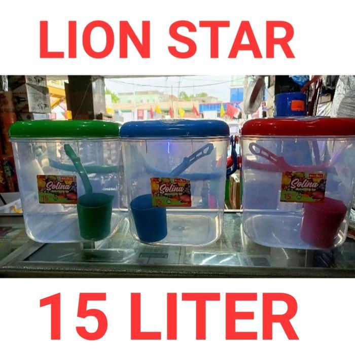 Aquarium es kelapa + gayung/aqurium es buah/toples es buah 15 liter