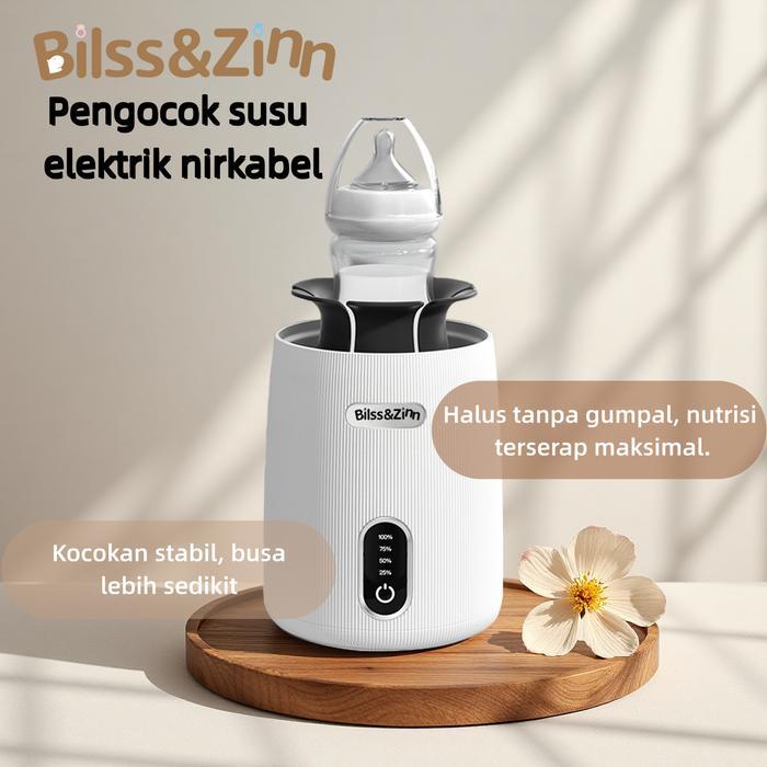 Bilss&Zinn Pengocok Susu Elektrik Nirkabel YB-F8 Alat Canggih untuk Memberi Makan Bayi Praktis &