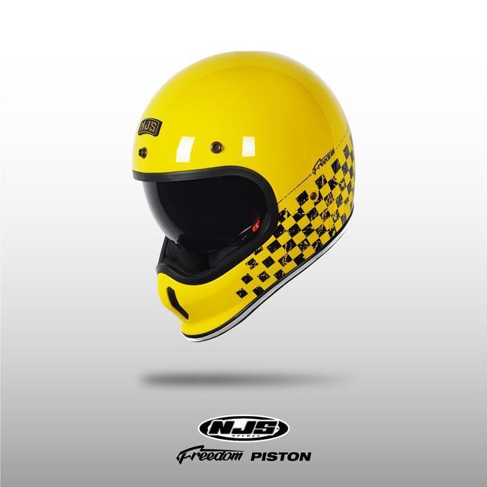 Njs Freedom Piston - Helm Retro Njs Helm Njs Freedom Retro Njs Retro Retro Motif Njs Ori Sni