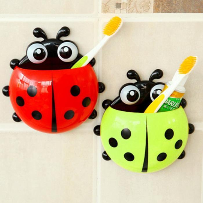 Tempat Odol / Sikat Gigi Kumbang Tempel Kaca Ladybug Toothbrush Holder