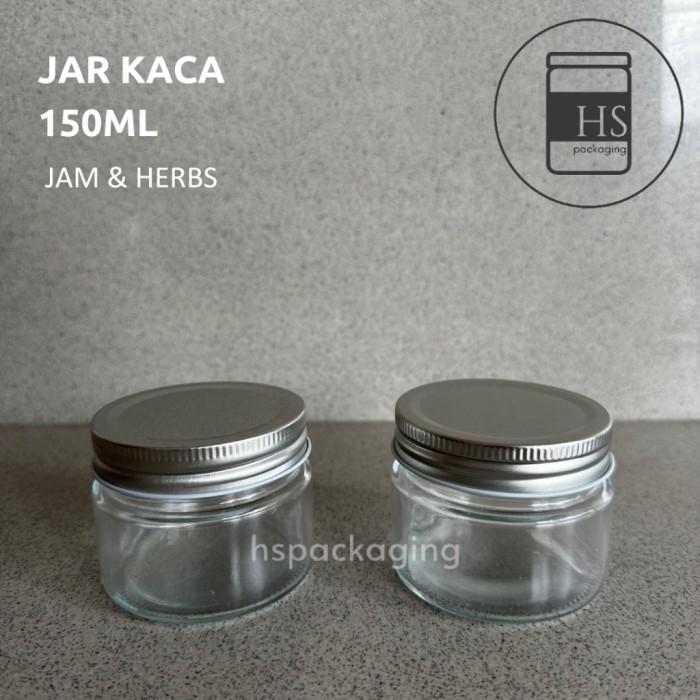 LUSINAN TUTUP STAINLESS GLASS JAR 150ML / Jar Kaca 150ML / TOPLES KACA 150ML