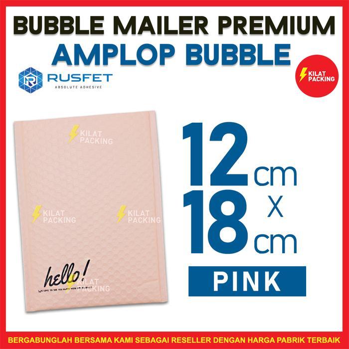 AMPLOP BUBBLE MAILER RUSFET NUDE PINK 12x18 TERMURAH