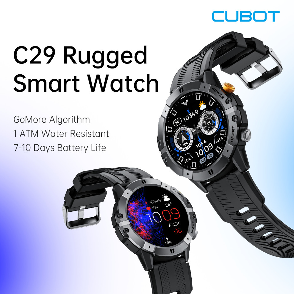 Cubot C29 Smartwatch 1.52-Inch 1Atm Waterproof Sport Watch For Men 410Mah Battery, Bluetooth Call,