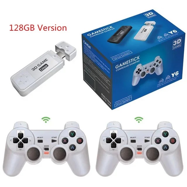 POWKIDDY Y6 Portable Video Game Players HD Retro Handheld Game Controllers TV Console Gaming Stick 4