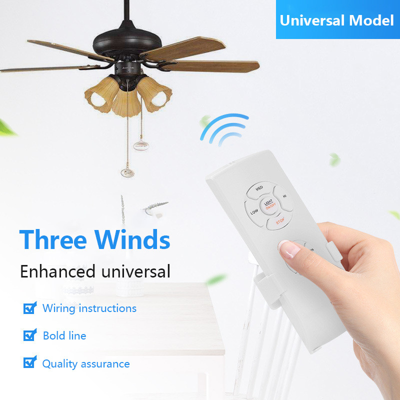 Universal Ceiling Fan Lamp Remote Controller Kit diy Smart Remote Adjust Speed timing ceiling fan Li