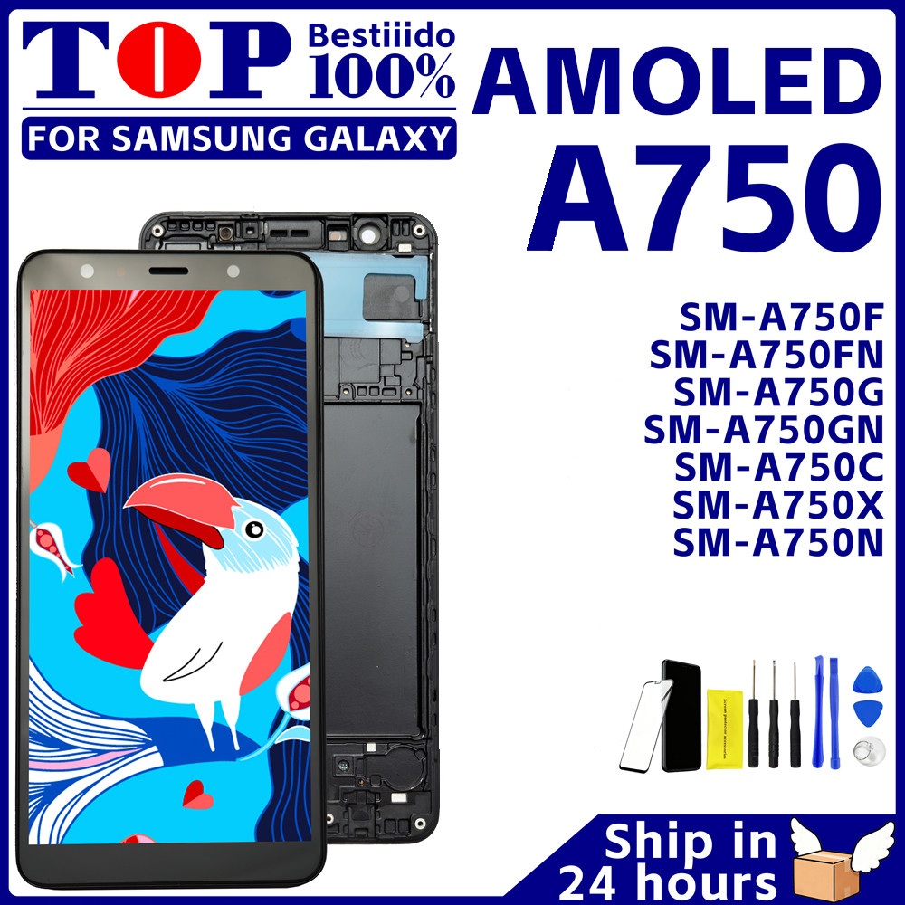 A750 For Lcd Screen 6" Display Touch For A750F,A750Fn,A750G,A750Gn,A750C,A750X,A750N Frame