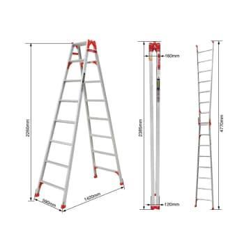 Krisbow / fixsteps Tangga Lipat Aluminium 8 Step