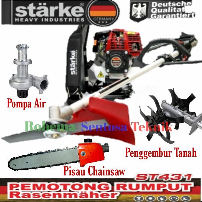 Mesin Potong Rumput 4 Tak Chainsaw Penggembur Tanah Pompa Multifungsi