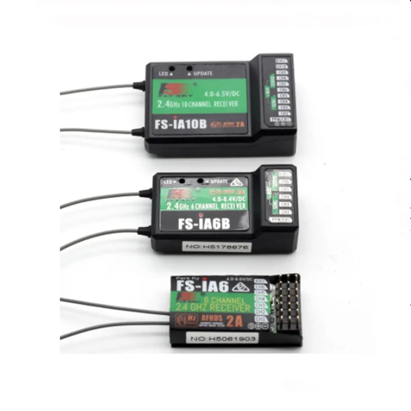 BARU Flysky receiver FS-IA6 / FS-IA6B / FS-IA10B 6CH 2,4G antena Dual RC receptor para Flysky FS-I6 