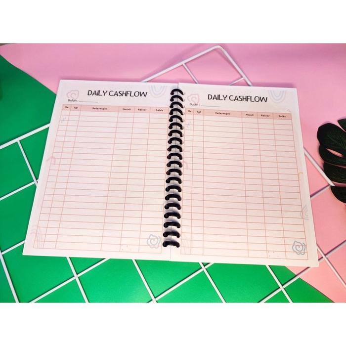 Agenda Keuangan Financial Planner Budgeting Keuangan Catatan Harian Notes Binder Loose Leaf Notepad