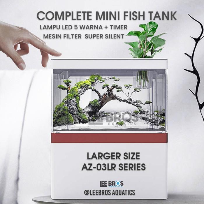 Aquarium Mini Lengkap Dengan Filter + LED / Aquarium Fullset