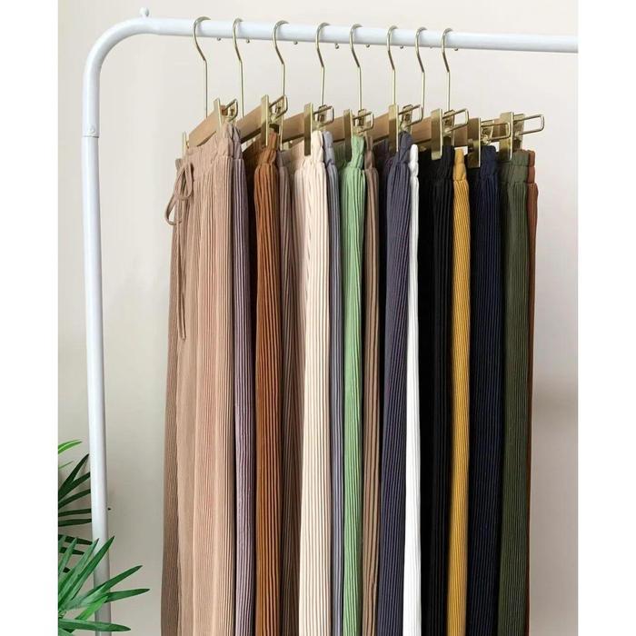 Premium Kulot Plisket Lidi Matt Hyget Premium 50Ribu Dapat 4Pcs Celana Kulot Lidi Wanita Cod Bawahan