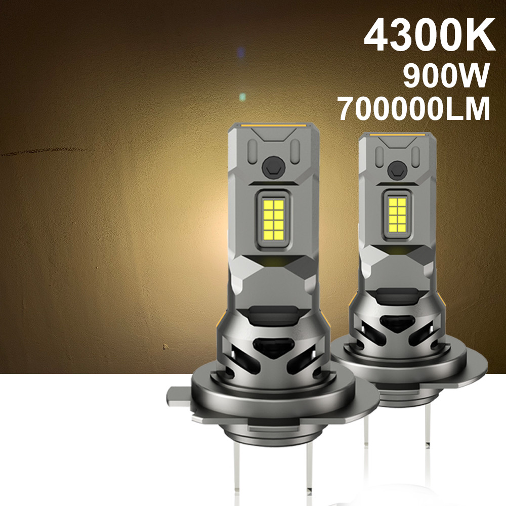 YHKOMS 900W Turbo H7 LED Headlight Bulbs CANBUS Lights 700000LM H4 Mini Lamp 3580 CSP Wireless Car