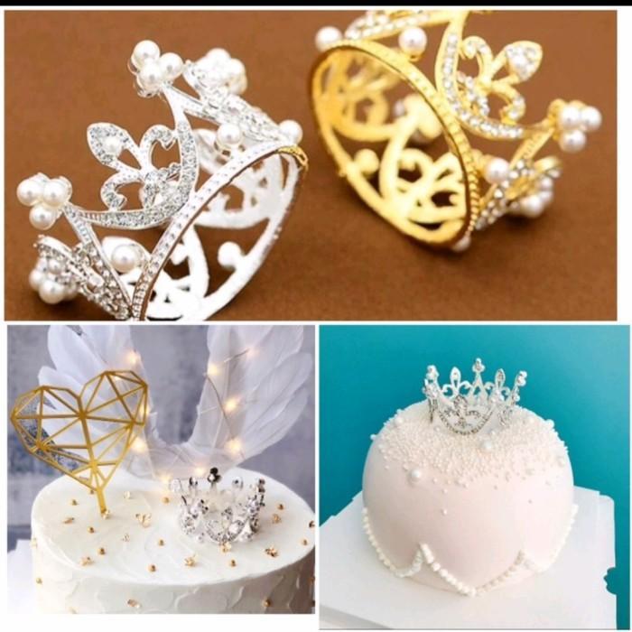 Topper kue mahkota, topper crown, mahkota gold, mahkota silver, mahkota gold Hiasan