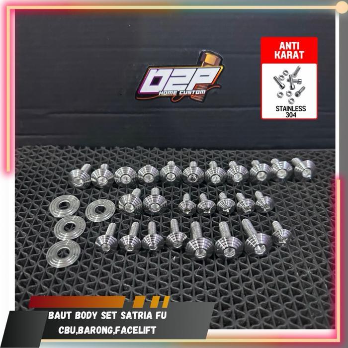 baut body satria fu 150 L stainless custom handmade model titanium spiral pyramid