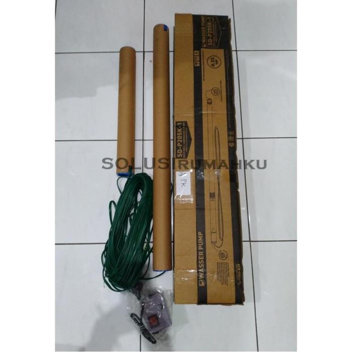 WASSER 2 inch Submersible 1/3 HP + Kabel Sibel Pompa Celup Sumur Dalam