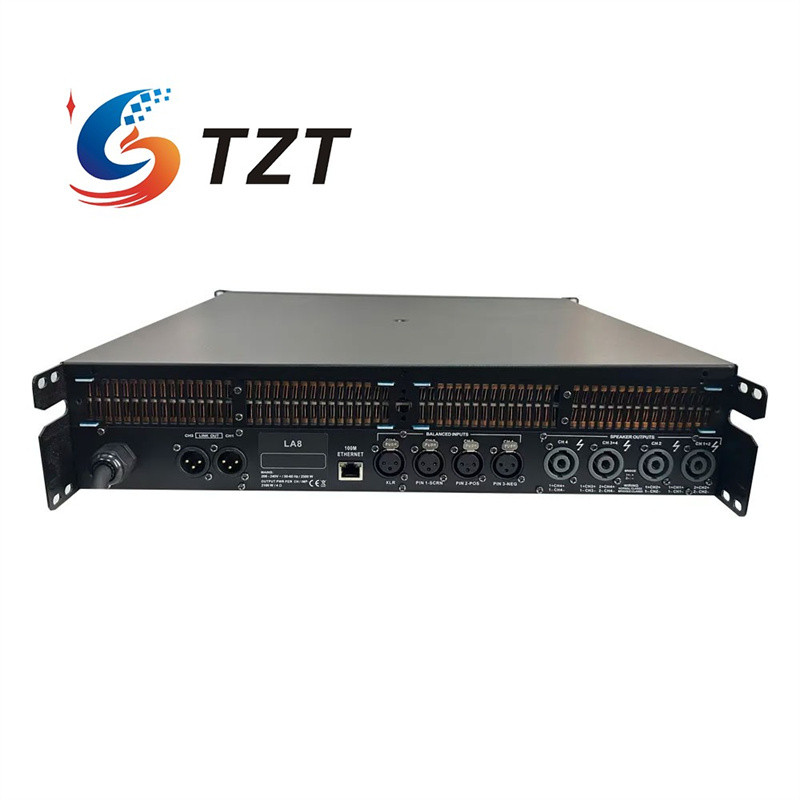 Tzt La8 Dsp Professional Digital Power Amplifier 4-Channel 4X1350W 8Ohms Stereo Subwoofer Amplifier