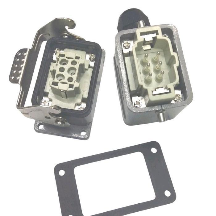 Heavy Duty Connector Socket 6Pin + Plug 6Pin Kabel
