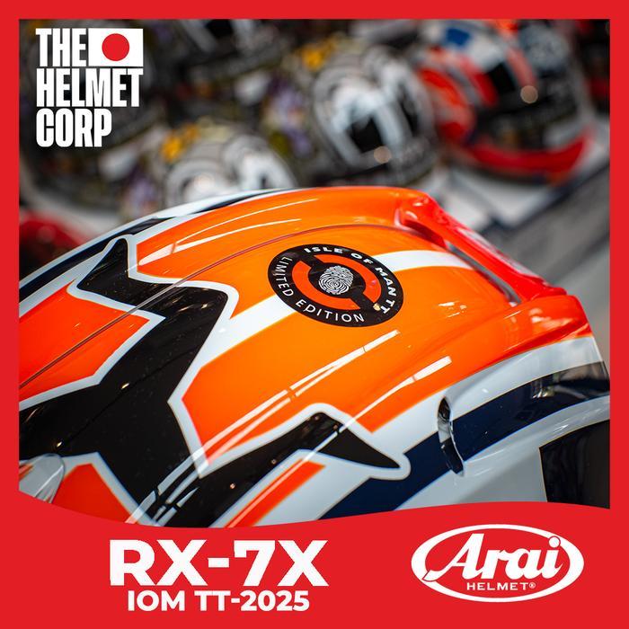 ARAI RX7X IOM TT 2025 LIMITED EDITION FULL FACE HELMET ISLAND OF MAN TT 2025 ORIGINAL HELM ARAI