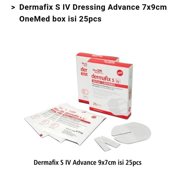 ONE MED - DERMAFIX S IV 9 X 7 CM - PLESTER LUKA ADVANCE - BELAH SELANG