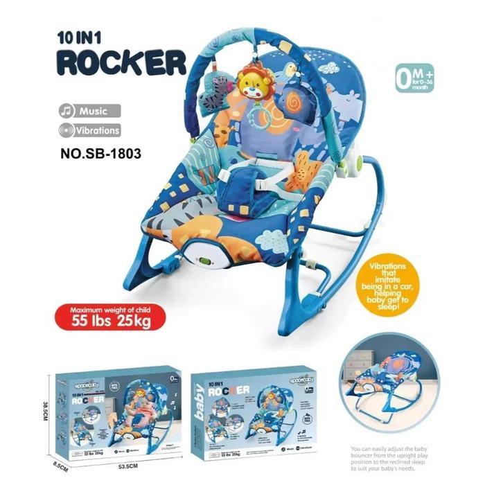10In1 Premium Rocker/Ayunan Bayi/Bouncer Bayi/Kursi Goyang Manual Bayi/ Bouncer /Kursi Goyang Bayi