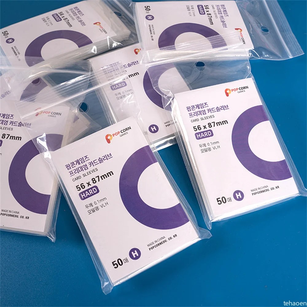 Clear Card Sleeve Transparent Protector Case Box Waterproof Game Football Card Holder For Popcorn