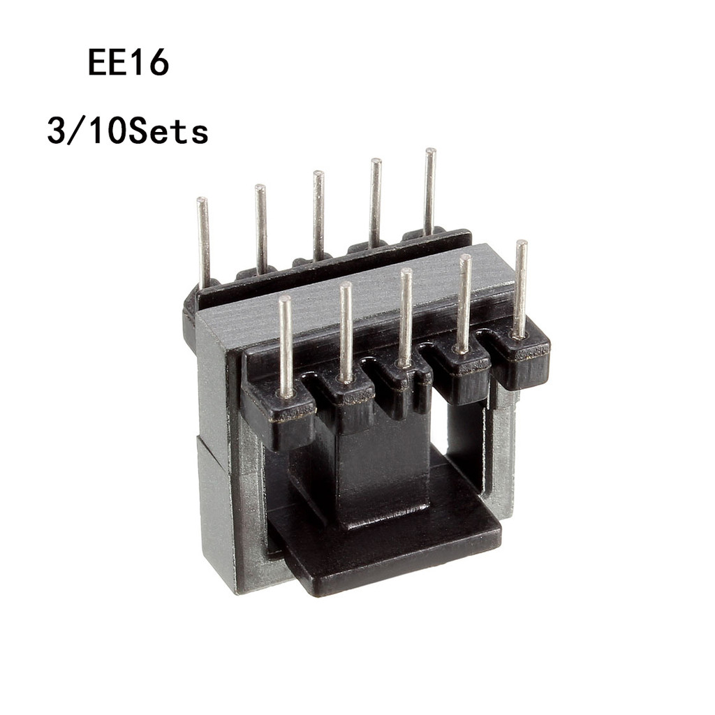 3/10Set Ee16 5 With 5Pin Transformer Bobbin Pc40 Ferrite Core Vertical 6/20 Ferrite Haes And 3/10