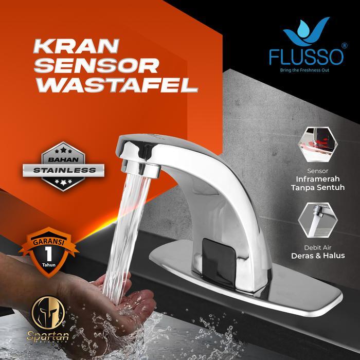 Kran Sensor Otomatis / Flusso Kran Cuci Tangan Otomatis / Keran Wastafel Cuci Tangan Sensor 834 835