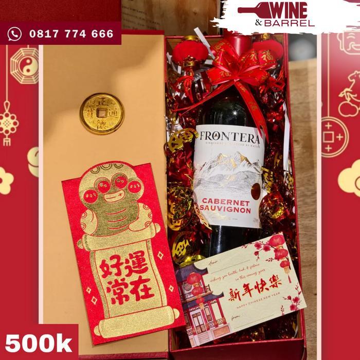 Promo Hampers Red Wine Frontera Cabernet Sauvignon Cny Chinese New Year Hadiah Kado Imlek Set Box