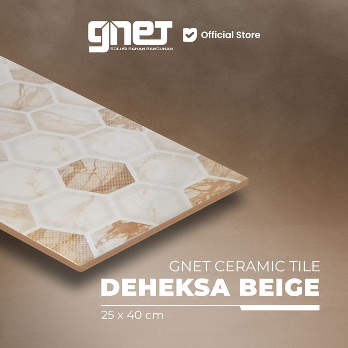 GNET Ceramic Deheksa Beige 25X40 Keramik Lantai Rustic Keramik Kamar Mandi Anti Kotor