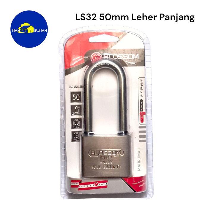 Gembok Kunci Besi Baja Pagar Rumah Pintu - BLOSSOM LS32 50mm Panjang