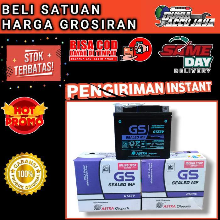 Aki Motor Kering Gs Astra Original Idling Stop Gtz6V 5Ah 12V Matic Kopling Bebek Honda New Sonic 150