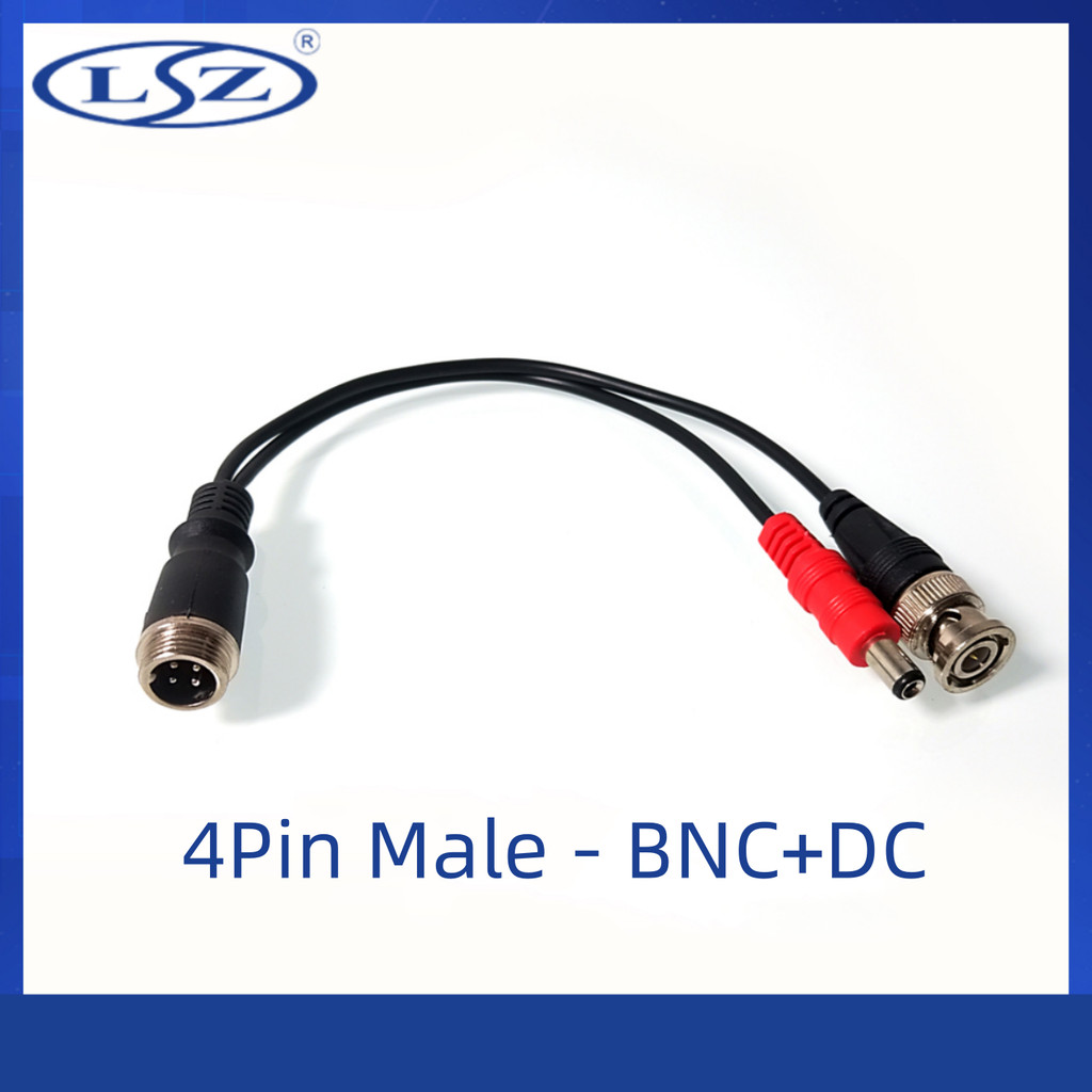 Lsz 4 Pin Vehicle Electronic Male Aviation Connector Adapter Cable To Dc
