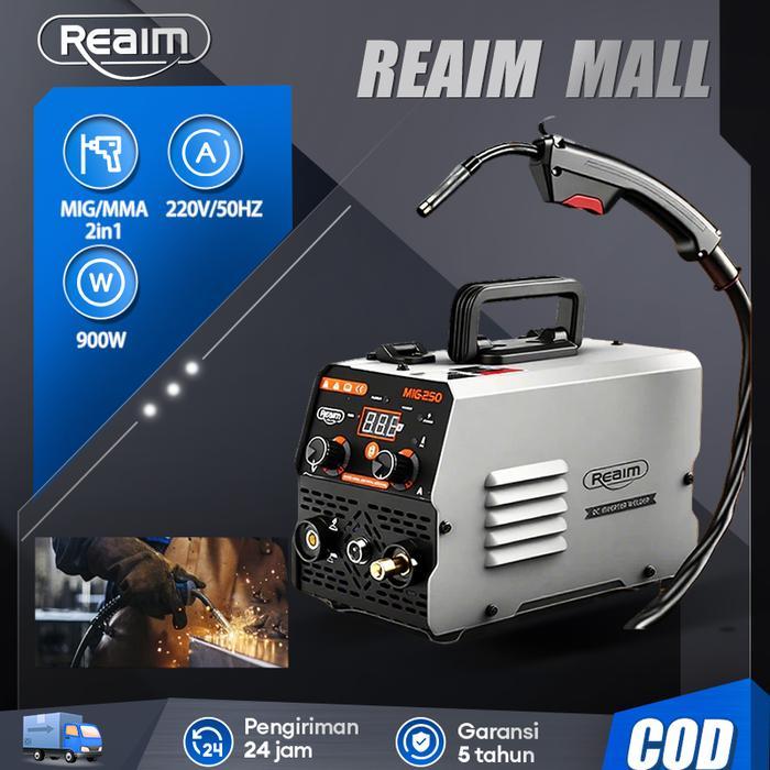 REAIM MIG-200 Mesin Las Inverter Mesin las Mesin trafo las /welding MIG 120A 600 watt Mesin Las