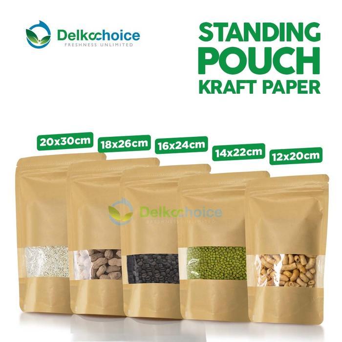 Standing Pouch Kraft Paper Window Kemasan Snack