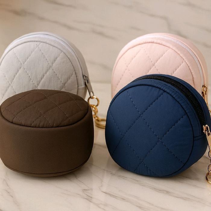 Mukena Dewasa traveling mini pouch Bulat free sejadah mini muka pouch BULAT