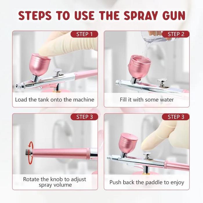 Airbrush Kit Air Brush Spray Gun Mini Kompresor Portable Set Co