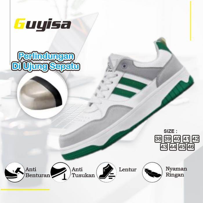 Sepatu Sneakers Safety Sport Green Kanon Sepatu Safety Sport Sepatu Kerja Sepatu Pabrik Sepatu