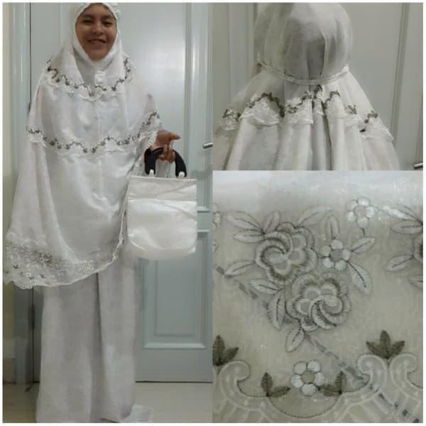 Mukena Renda Putih Cantik Elegant Mewah Harga Grosir