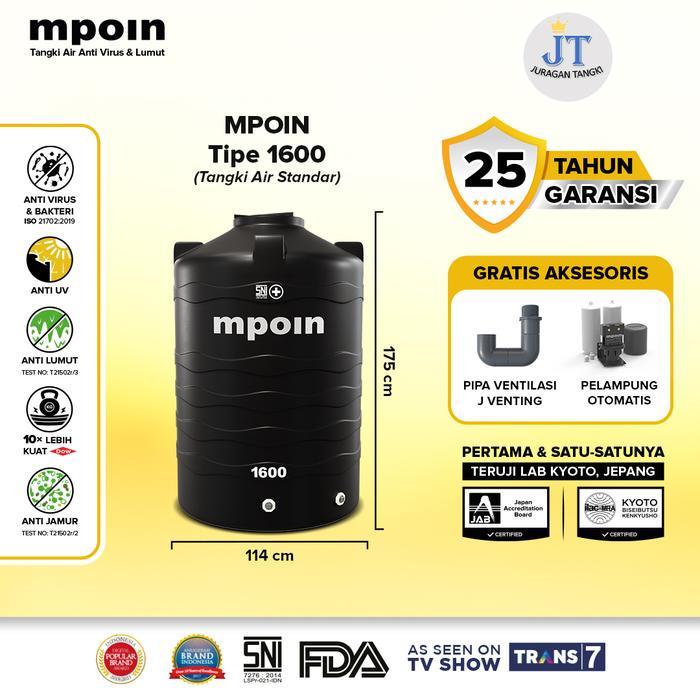 Tangki Air MPOIN PLUS 1600 Liter WAVE Toren Air Tandon Air