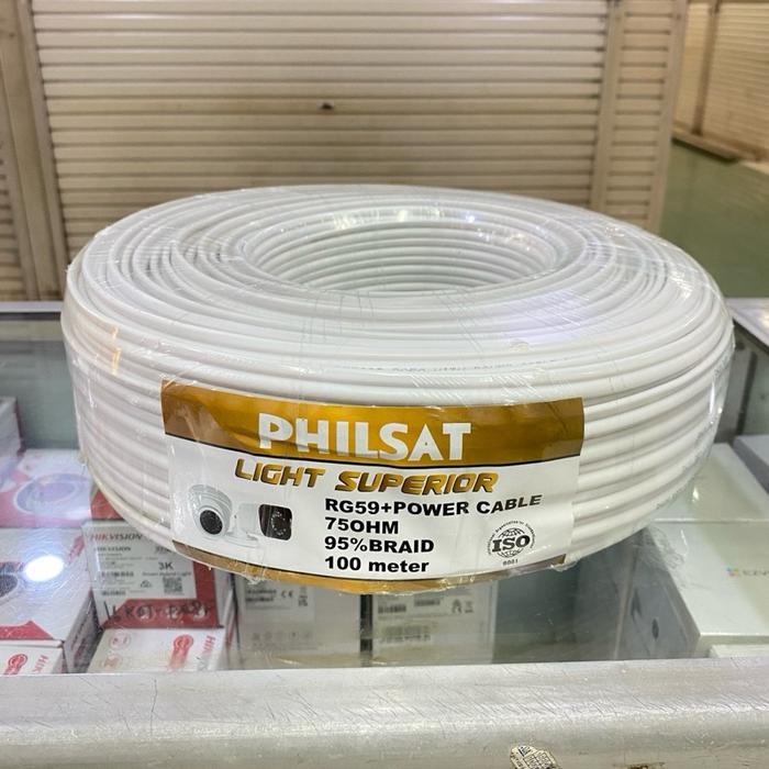 Kabel Coaxial Philsat Rg 59+ Power 100 Meter