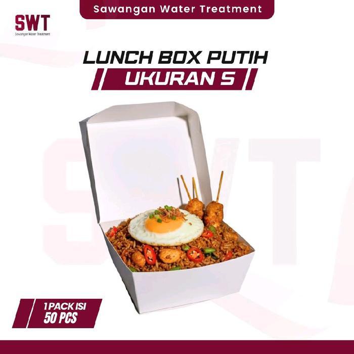 Paper Lunch Box Ukuran S / Paper Lunch Box ukuran S / Takeaway box isi 50 pcs