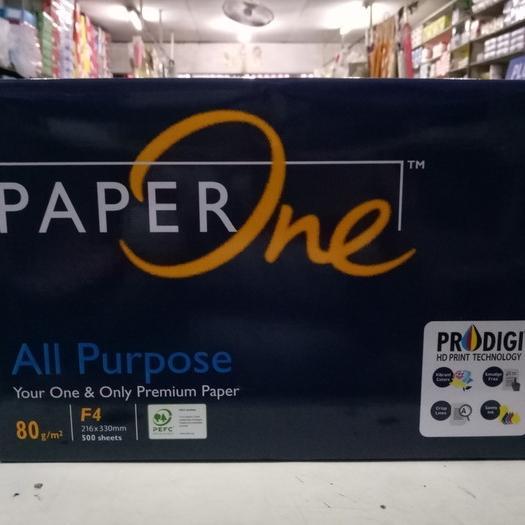 Paper One Kertas Hvs Folio F4 80 Gsm Premium Copier 216X330Mm 500 Lembar