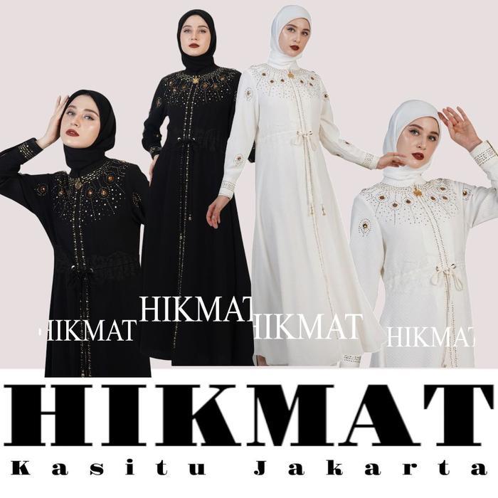 Abaya Hikmat A6364 Hitam dengan Scraft