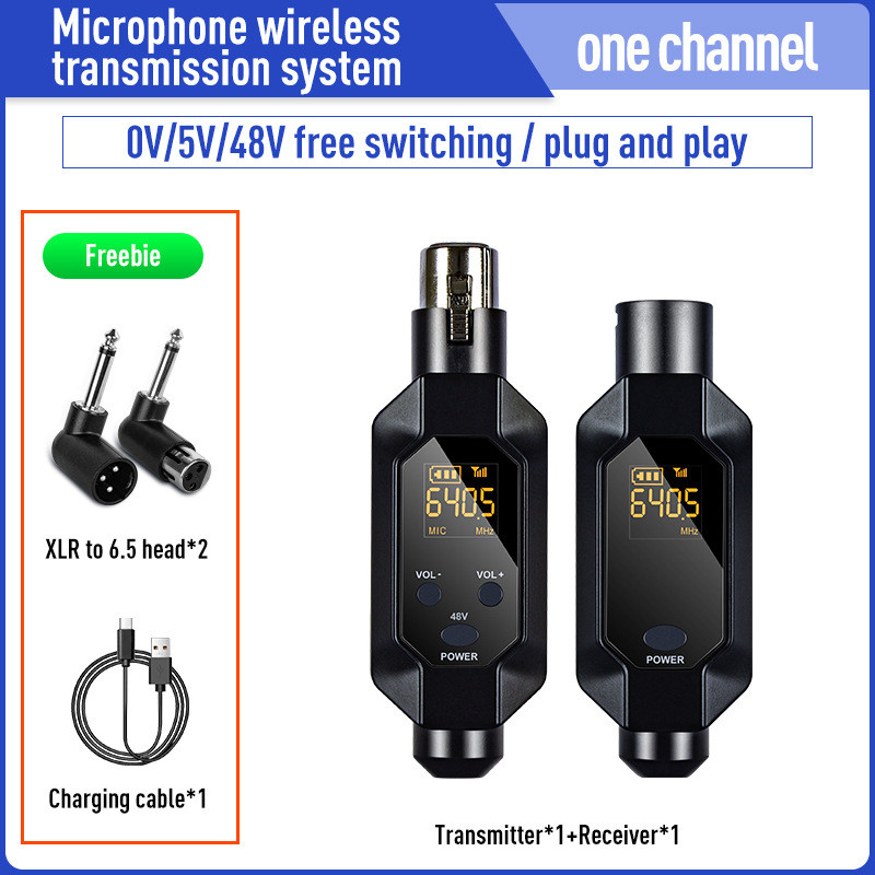 Wired to wireless Wireless Microphone Converter XLR Transmitter and Receiver Microphone Wireless