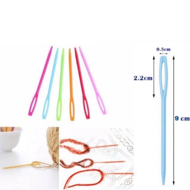 jarum rajut plastik/ jarum rajut jarum sulam plastik/ plastic crochet