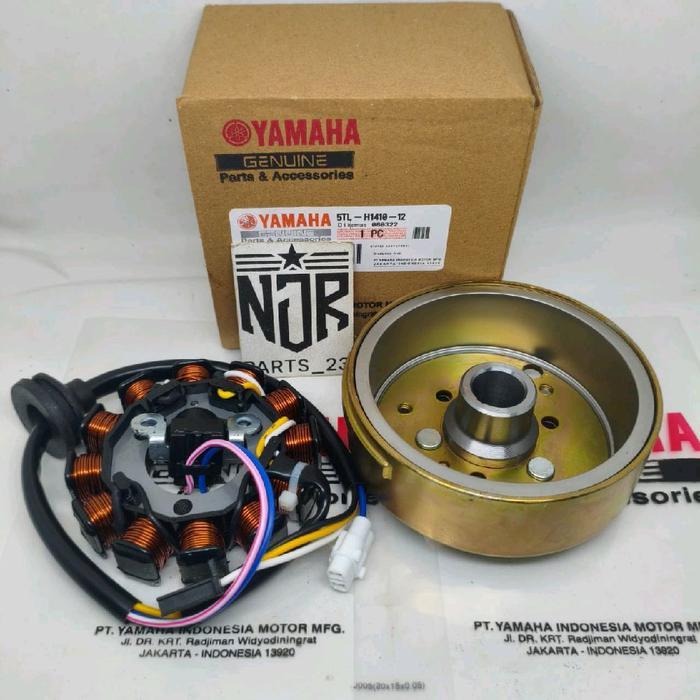 Spul Stator Assy 5Tl + Magnit Magnet Spul Yamaha Mio Sporty Mio Smile Mio Soul Karbu Ori Asli