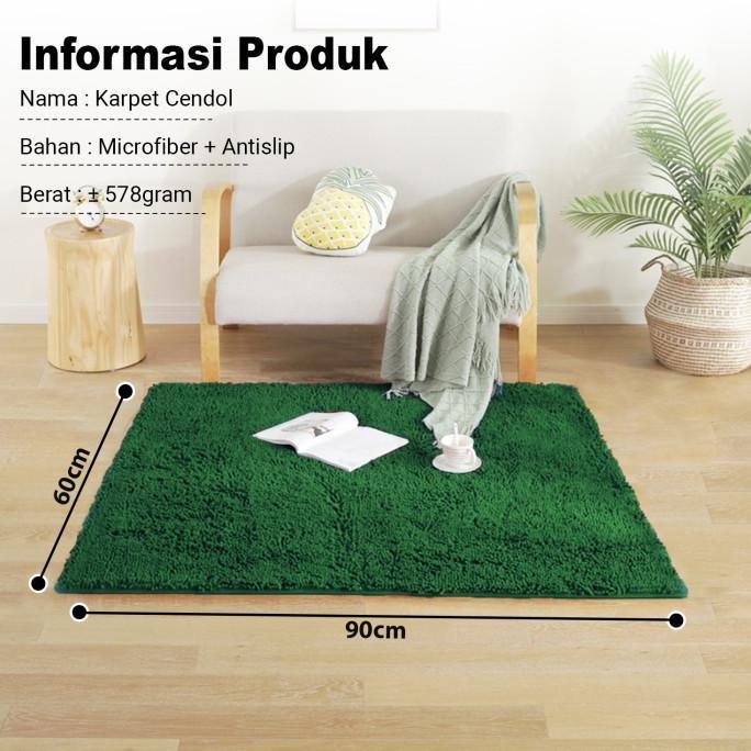 Best Seller  Karpet Keset Cendol Microfiber Tebal Besar Uk 60 X 90 Cm Anti Licin Bulu Lembut